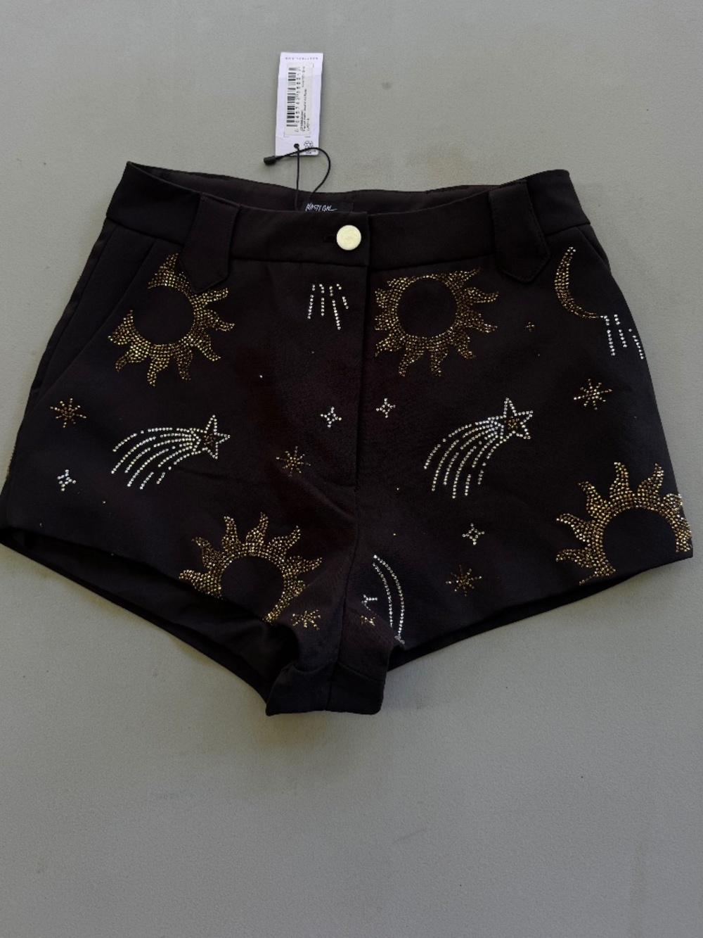 NWT Nasty Gal Celestial Rhinestone Embellished Shorts – Size S